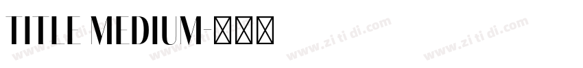 Title Medium字体转换